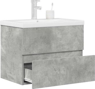 vidaXL Set Muebles De Ba&ntilde;o 2 Piezas Madera Contrachapada Gris Hormig&oacute;n Vidaxl