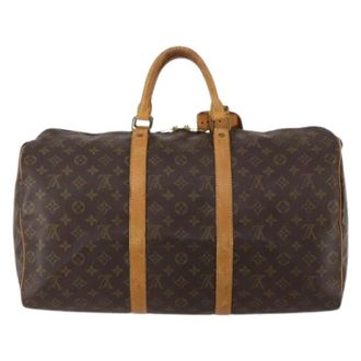 Louis Vuitton Pre-owned Weekend Bag - Dames - Pre-owned - Bruin - Maat: ONE Size Leer