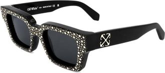 Off-white OERI126 VIRGIL 7607 Black/Gold with White Stone