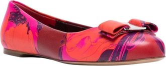 Ferragamo Womens Varina Icon Ballerina Shoes In Multicolor