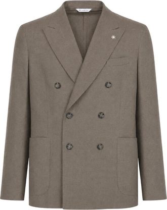 Manuel Ritz Double Breasted Suits - Heren - Business blazers - Bruin - M - Kostuums