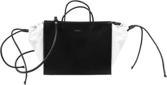 Medea Ingestorte Hanna Stijlvolle Jurk - Dames - Schoudertassen - Zwart - ONE Size - Leer - Tassen
