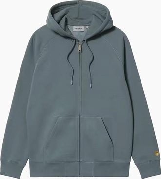 Carhartt Work in Progress Mens Carhartt WIP Hooded Chase Jacket Cozy Blue/Gold - Size: 40