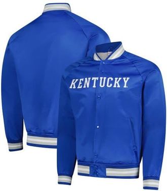 Mitchell & Ness Mens Mitchell & Ness Royal Kentucky Wildcats Lightweight Satin Raglan Full-Snap Jacket at Nordstrom, Size X-Large
