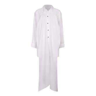 Emporio Armani Oversized gestreept overhemd - Dames - Jurken - Wit - Maat: S Katoen