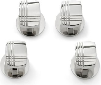 Cufflinks Inc. Tartan Stud Set in Silver at Nordstrom