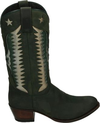 Sendra 14145 Debora - Dames - Cowboylaarzen - Groen - 40 EU - Leer - Schoenen