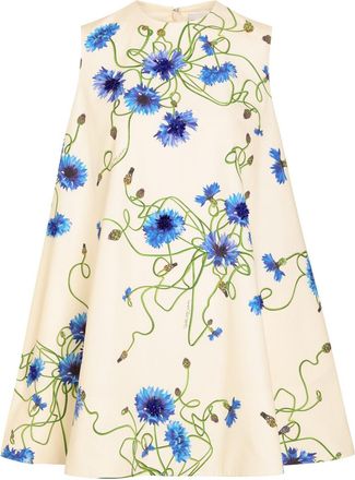 Stella McCartney Stella Mccartney Embellished Floral-print Cotton Mini Dress - White - 44 (UK12 / M)