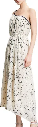 ottod'Ame Asymmetric Viscose Dress in Ecru at Nordstrom, Size 46