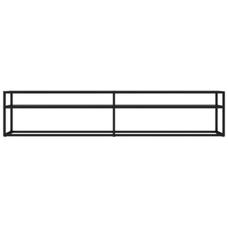 Berkfield Home TV Cabinet Black 200x40x40.5 cm Tempered Glass