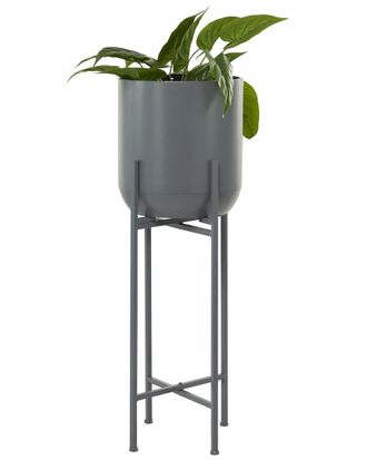 CosmoLiving by Cosmopolitan Cosmoliving By Cosmopolitan Modern Round Metal Planter With Removable Stand