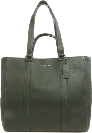 Coach Green Leather Tote Bag (Pre-Owned)