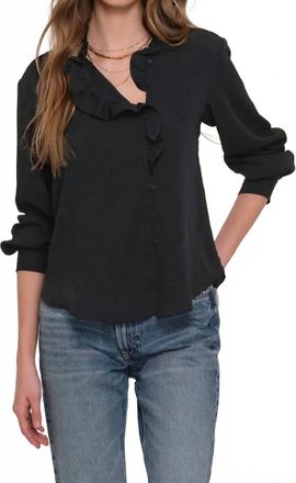 Heartloom Taylor Button Down Blouse In Black