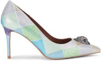 Kurt Geiger Belgravia Eagle Pointed Toe Court Pump in Blue/Green Multi at Nordstrom, Size 7.5Us