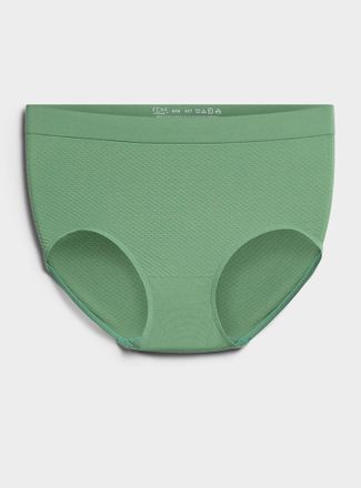 Miiyu Womens Textured high-waist classic Hipster Panties Nylon