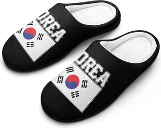 Generic Korea Flag Funny Womens Cotton Slippers Shoes Novelty Soft Non-Slip Sole Home Shoe