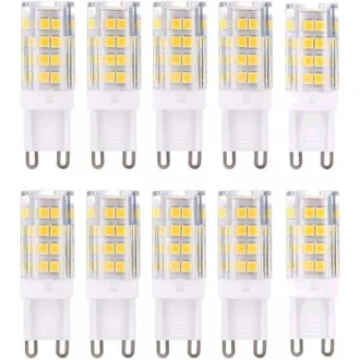 OEM Confezione Da 10 Lampadine Led G9 Da 5w, Luce Bianca Calda 3000k, 420 Lumen, Equivalenti A Lampadine Alogene Da 40w, Classe Energetica A+, Non Dimmera