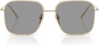 Prada 54mm Square Sunglasses in Pale Gold /Grey at Nordstrom