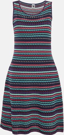 M Missoni Multicolor Patterned Knit Sleeveless Midi Dress
