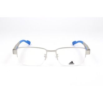 adidas Mens Silver Tone Rectangular Eyeglass Frames SP5037