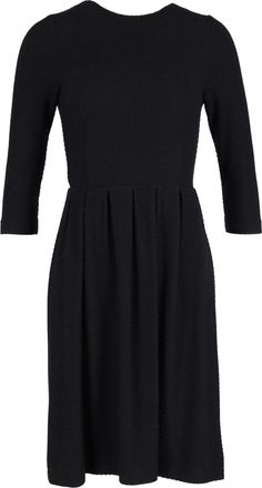 Ganni Ganni Pleated Skirt Dress in Black Cotton