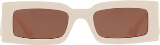 Gucci Brown Rectangular Ladies Sunglasses GG1425S 004 53