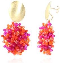 Lott. Gioielli Glassberry Shield Oval Earrings in Mixed Fuchsia at Nordstrom