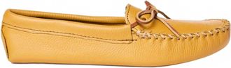 Minnetonka Mens Double Deerskin Softsole Moccasins In Natural