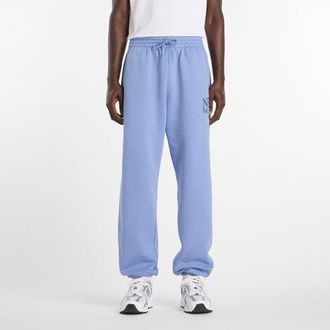 New Balance Mens Reimagined Fleece Jogger in Blue Cotton Fleece, size X-Large