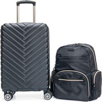 Kenneth Cole Madison Sophie 2-Piece Hardside Carry-On Luggage & Backpack Set in Black at Nordstrom Rack