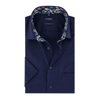 Olymp Olymp, Heren, Overhemden, Blauw, Maat: 6XL Katoen