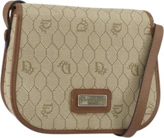 Dior Pre-owned Cross Body Bags, female, Beige, Size: ONE SIZE Pre-owned Vintage PVC Shoulder Bag