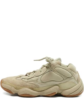 Yeezy by Kanye West pre-owned 500 suede layered sneakers - men - Suede/Fabric/Fabric/Rubber - 43.5 - Neutrals