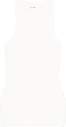Lisa Yang Sleeveless Tops, female, White, XS, Ribbed Sleeveless Top
