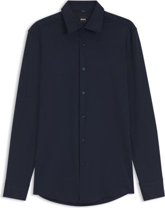 BOSS Slim-fit shirt in Italian-made performance-stretch jersey