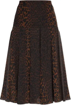 Balenciaga Midi Skirts, female, Brown, Size: 2XS Silk skirt