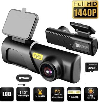 OEM C&aacute;mara De Salpicadero, C&aacute;mara Para Coche 2k, Con Wi, Fi Y Bluetooth, Asistente De Voz, Visi&oacute;n Nocturna, Detecci&oacute;n De Colisiones
