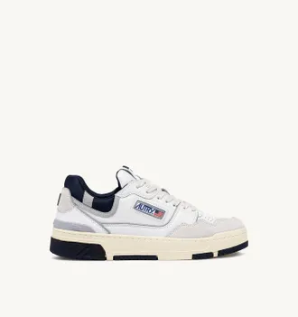 Autry CLC LOW SNEAKERS IN WHITE AND SPACE LEATHER SUEDE