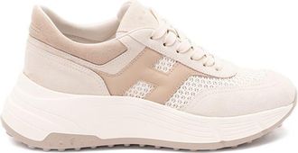 Hogan H669 Sneakers In Beige And Pink Tones