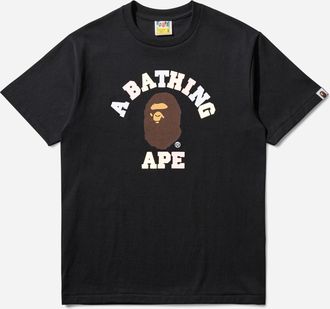 A Bathing Ape Men s College T-Shirt Black
