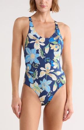 Nike Scoopneck One-Piece Swimsuit in Midnight Navy at Nordstrom Rack, Size Xx-Large