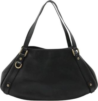 Gucci Pre-owned Shoulder Bags, female, Black, Size: ONE SIZE Pre-owned Abbey Leather 2way Bag