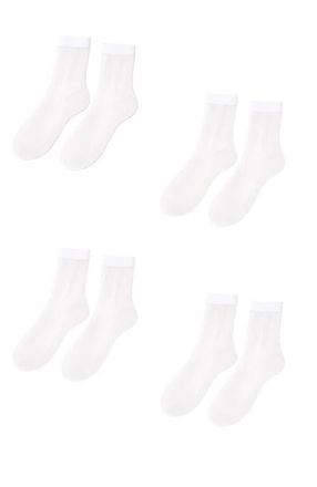 Lechery 8-Pack Glossy Sheer Everyday Knee-Highs in White at Nordstrom
