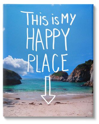 Stupell Industries My Happy Place Summer Beach Canvas Wall Art By K. Kaufman