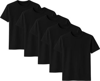 Generic Mens Premium Cotton T-Shirt - 320gsm Durable & Soft Tee - Black & White - Sizes S, M, L, XL, XXL - Long-Lasting Casual Shirt UK - Multipacks (UK, Alph