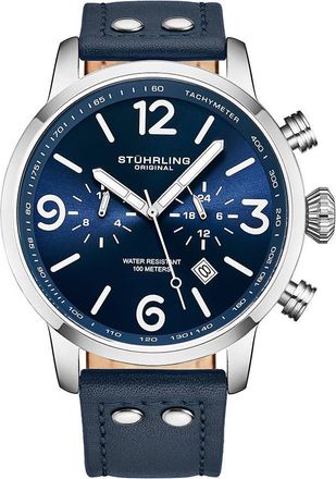 Stührling Aviator Quartz Blue Dial Mens Watch M13650