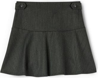 Motivi A-lijn Mini Rok - Dames - Korte rokken - Grijs - 2XL - Polyester - Rokken