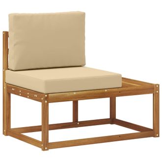 vidaXL Sof&aacute; De Esquina Exterior Con Coj&iacute;n Natural 91 X 63 X 73 Cm Vidaxl