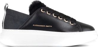 Alexander Smith Zwarte Leren Casual Sneakers - Dames - Sneakers - Zwart - 41 EU - Leer - Schoenen