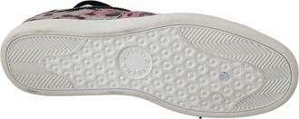 Dolce & Gabbana Pink Leopard Print Training Leather Flat Womens Sneakers